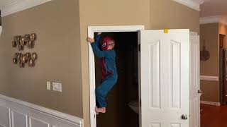 Spiderman Kids Climbing Walls Slam Dunks