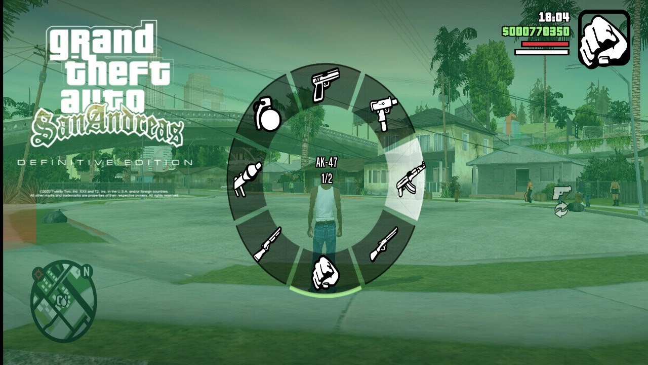 GTA San Andreas Weapon Wheel From Definitive Edition For Android