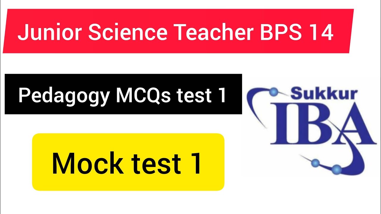 Pedagogy MCQs test| Junior Science Teacher BPS 14 jobs preparation 