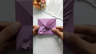 Diy Cute Origami Leaf Envelope #shorts #origami #envelope #papercraft #diy #handmade