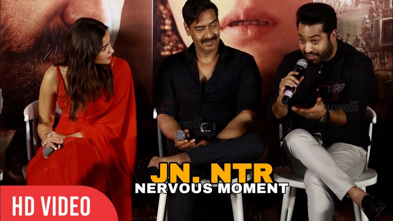 Jn NTR Nervous Moment at RRR Trailer Launch | Komaram Bheem