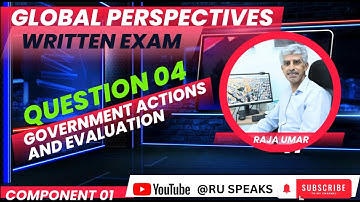 Global Perspectives | #WrittenExam | #Question04 | #governmentactions  | #AnalysisAndEvaluation |