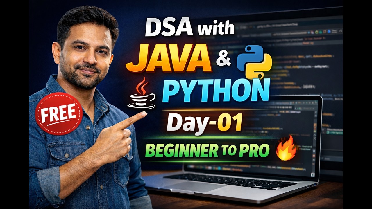DAY - 01 : DSA using JAVA and Python | Ashok IT - YouTube