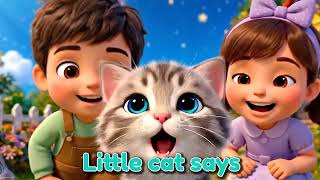 Little Cat Says Meow-Meow! | Cute Kitten Nursery Rhyme for Toddlers : Toffy & Fluffy screenshot 5