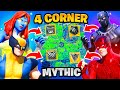 Fortnite 4 Corner Boss Mythic Challenge! DareDevil, Black Panther, Mystique, Wolverine Vault KeyCard