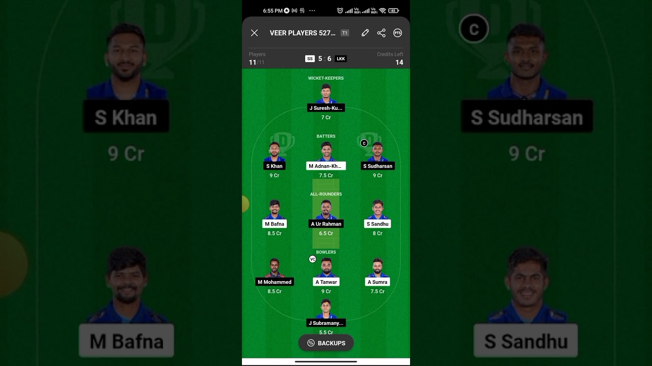 ss vs lkk final team