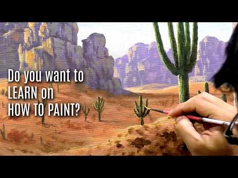 Painting Cactus in Acrylics / Time-lapse / JMLisondra
