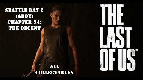 The Last Of us Part 2 - Chapter 34 - The Descent - All Collectables