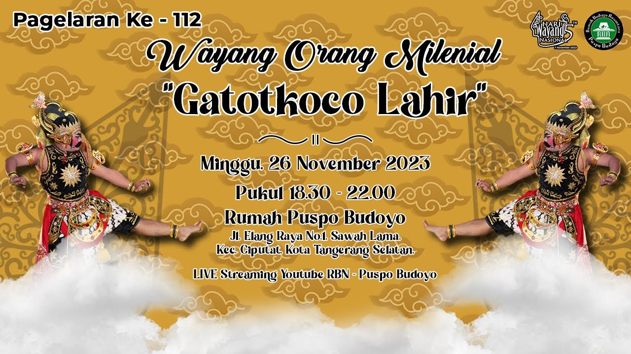 Indonesian Traditional Puppet - Wayang Orang | GATOTKOCO LAHIR | RBN PuspoBudoyo