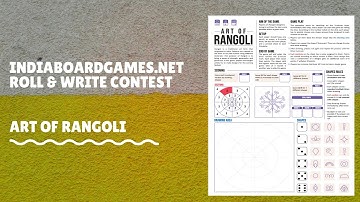 Art of Rangoli - Roll and Write Game Design Contest - Playthrough