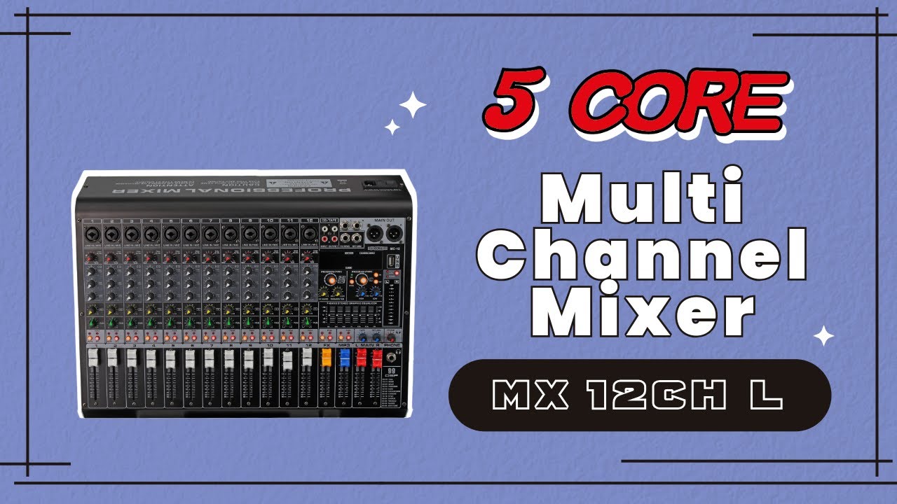 Level Up Your Sound with the 5Core 12-Channel Audio Mixer!