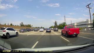 Calabasas, CA to Melrose in Los Angeles pass through 101 Freeway to San Fernando Valley Hollywood 4K