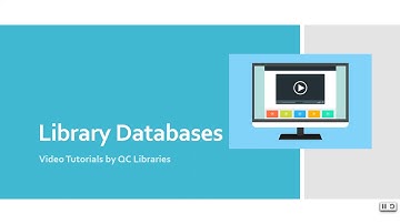 Library Databases Video Tutorial