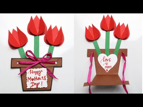 flower pot mothers day card