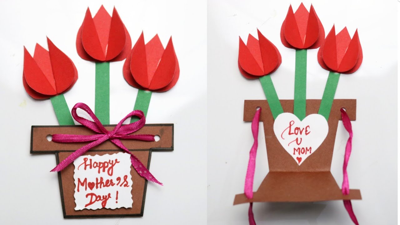 flower pot mothers day card