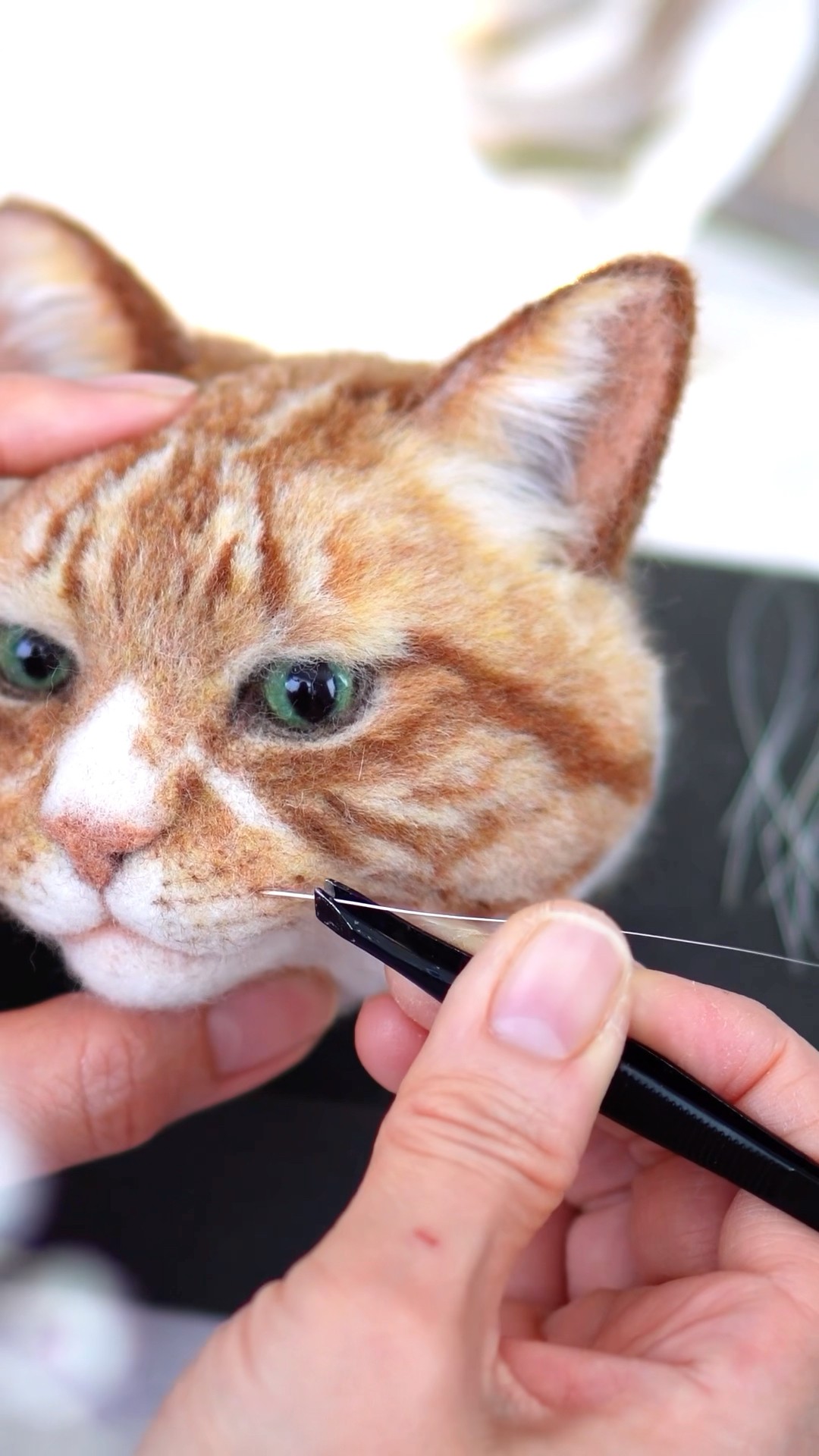 【愛猫】羊毛フェルトハンドメイド猫 ☆愛猫オーダーメイドXL☆全身タイプ 等身大 羊毛フェルト ねこ