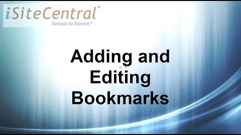 iSiteCentral React Adding and Editing Bookmarks