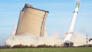 Sprengung Des Knepper-Kraftwerk In Castrop-Rauxel