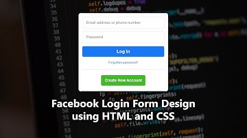 Designing Facebook Login Form in HTML and CSS