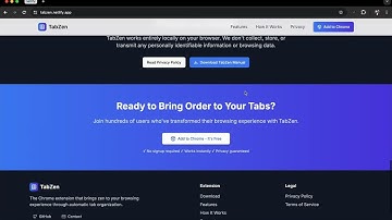 ✨ Organize Browser Tabs by Domain: TabZen Chrome Extension Demo | 2-Minute Walkthrough #productivity