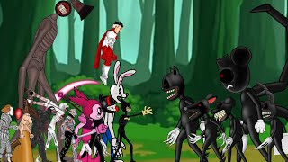 Cartoon Cat,Mouse,Dog, Rabbit and rat Vs Siren Head,Bendy,Scp 096,Venom,It,Spinel,Uber Jason,.......