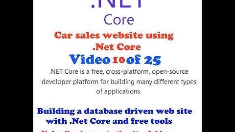 Develop a car sales website like eBay using  .NET Core. Uploading images to the site folder