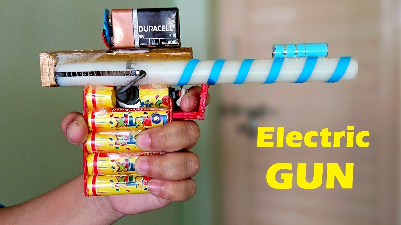 How to Make a Electric GUN using Motor at home YouTube