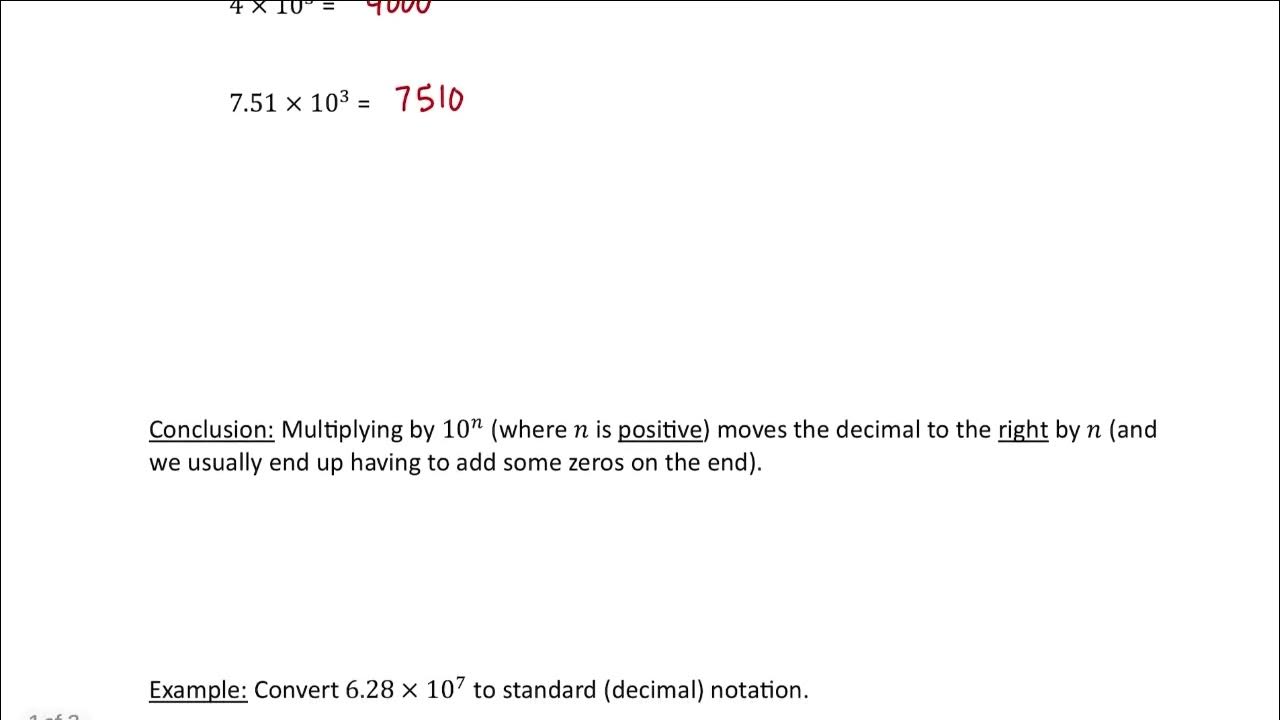 Scientific Notation - YouTube