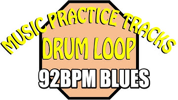 92bpm Blues Drum Loop. Music Practice Tracks