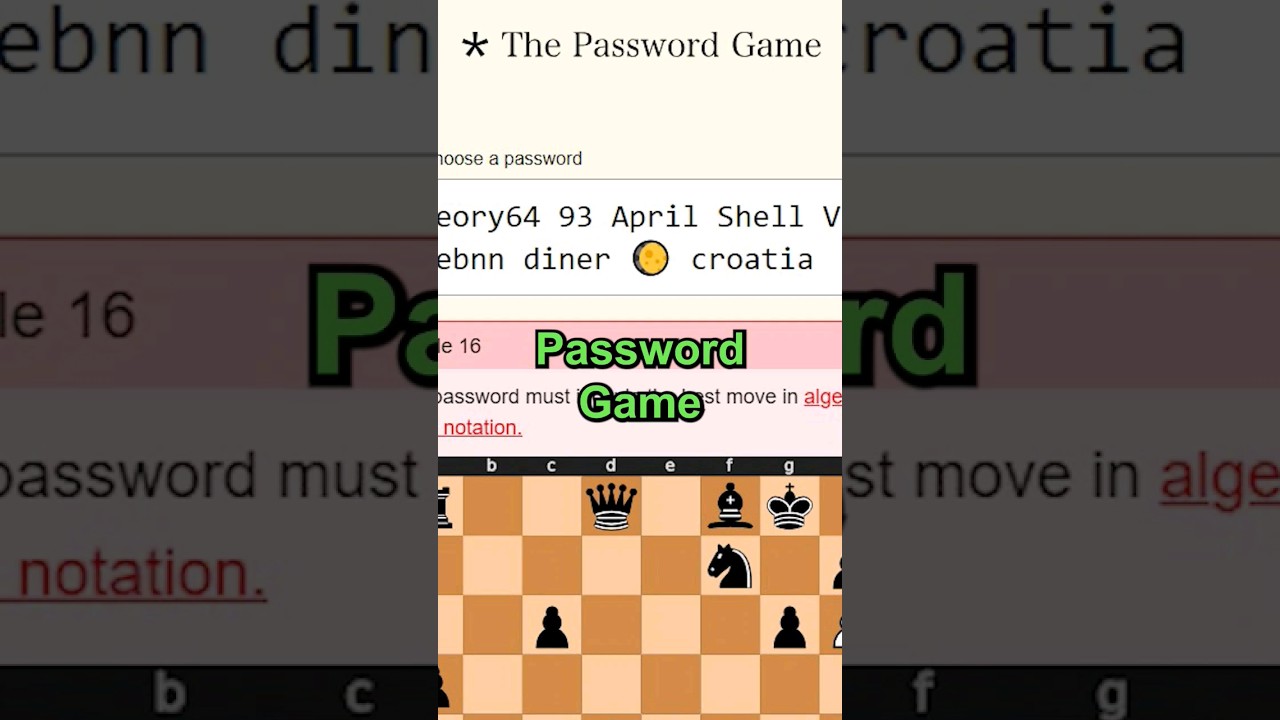 password game - Chess Forums 