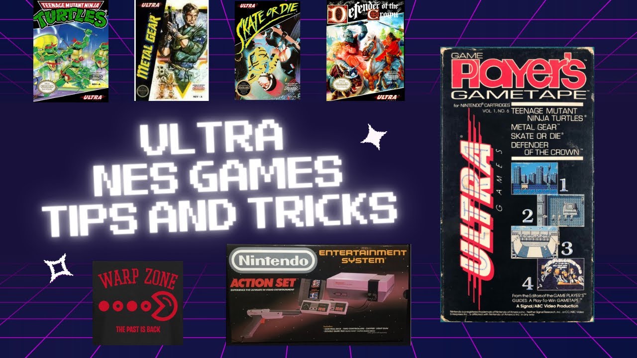 ULTRA Game Player's Tape, TMNT, Metal Gear, Skate or Die, Defender of the Crown Tips and Tricks!