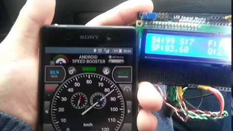 Arduino + Lcd Keypad + Adafruit Ultimate GPS Speed vs Sony Z2 GPS Speed  1