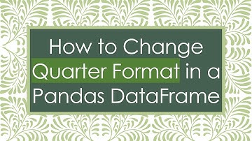 How to Change Quarter Format in a Pandas DataFrame