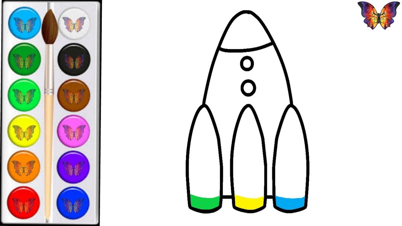 Ракета рисунок для детей поэтапно - 89 фото