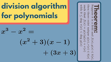 Abstract Algebra | The division algorithm for polynomials.