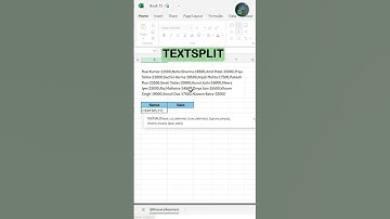 Text Split Like a Pro Using TEXTSPLIT formula in excel💻📊  #shorts #excel