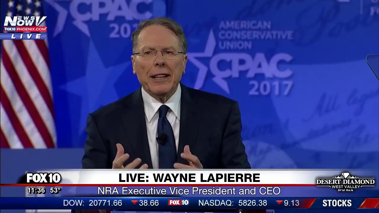 STANDING OVATION: NRA CEO Wayne LaPierre Calls Out "Fake News" CNN (FNN)
