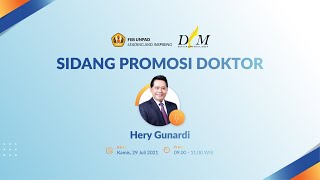 Sidang Promosi Doktor Drs Hery Gunardi Mba