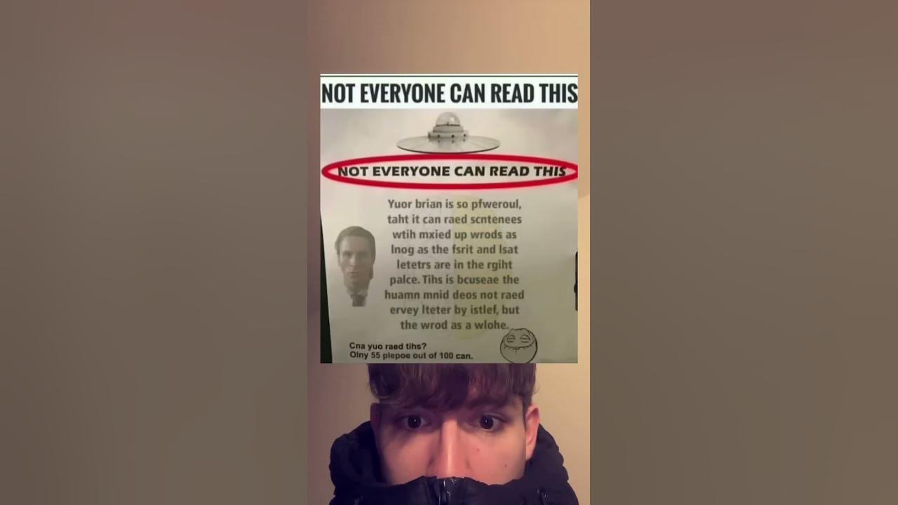 Not everyone can read this youtube