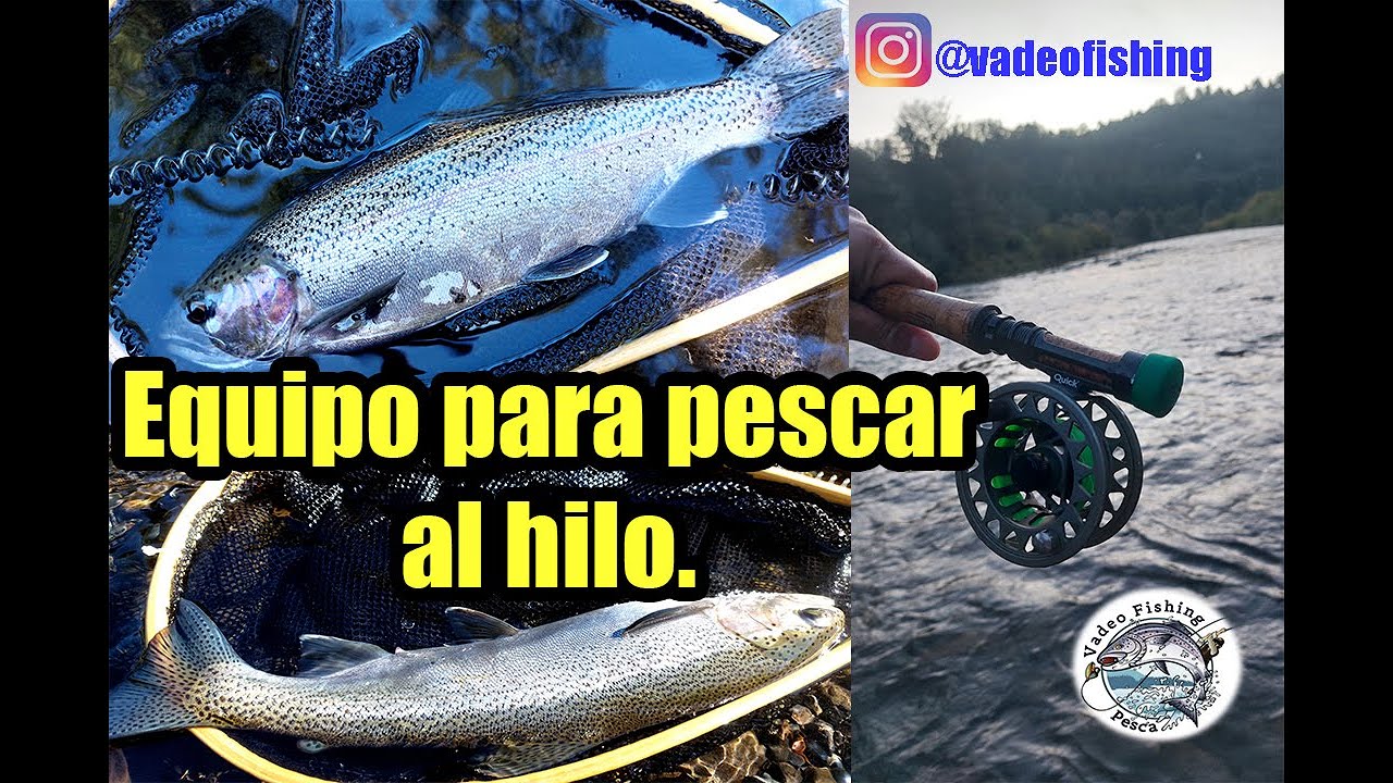Equipo para pescar al hilo... Pesca con mosca, en ríos del sur de Chile.