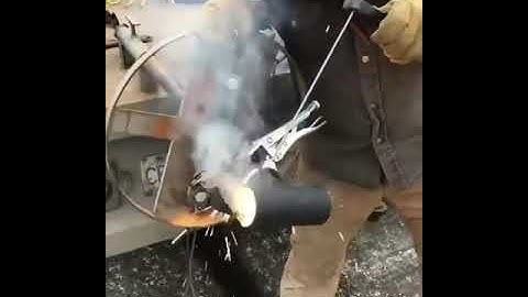 Pipe welding on a rotator