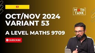 9709/53/O/N/24 - S1 - A level Mathematics - Solved Past Paper Oct/Nov 2024 Variant 53