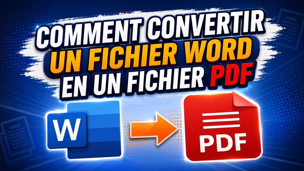 Comment Convertir un Fichier WORD en un Fichier PDF ? - YouTube
