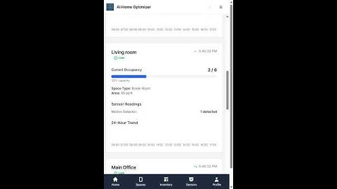 Occupancy Overview in AI Home Optimizer | Monitor Real-Time Space Usage & Efficiency