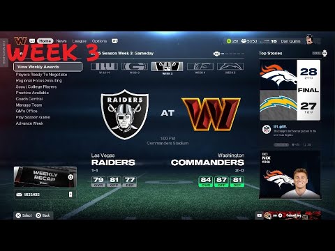 Miami Dolphins vs Buffalo Bills | Madden NFL 26 Simulation | Week 3 Thursday Night Football