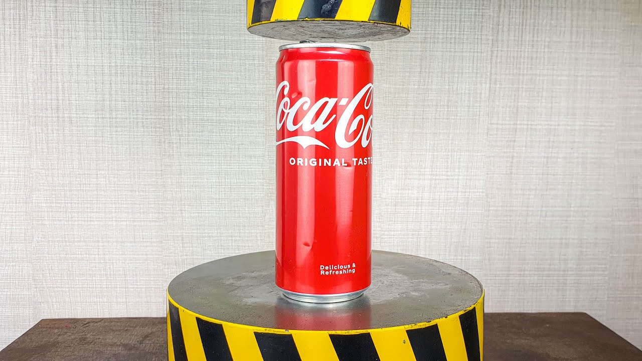 EXPERIMENT HYDRAULIC PRESS 100 TON vs COCA COLA