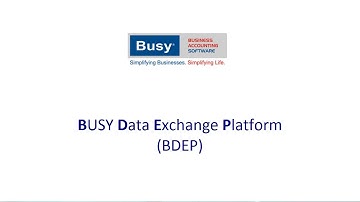 BDEP in Busy Accounting Software