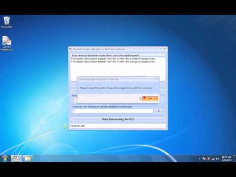 How To Use Convert Multiple Text Files To PDF Files Software