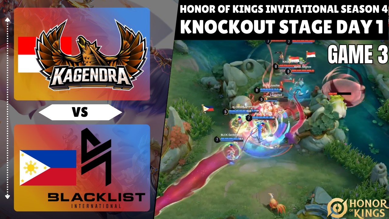 🇮🇩 Kagendra VS Blacklist International 🇵🇭 | GAME 3 | HIGHLIGHTS | KSI4 | Knockout Stage Day 1