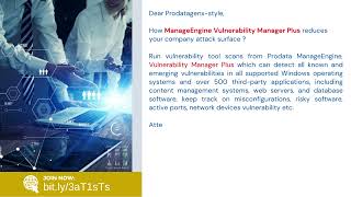 Free Webinar Vulnerability Manager Plus Product Update + Real features live in action